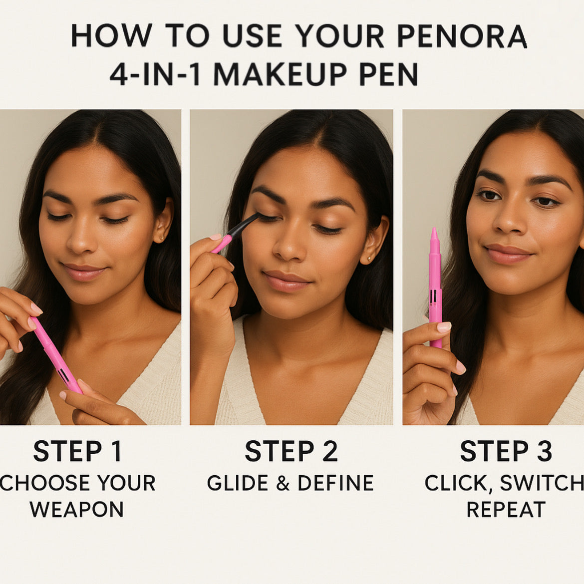 P E N O R A   |   4-In-1 Ultimate Makeup Pen